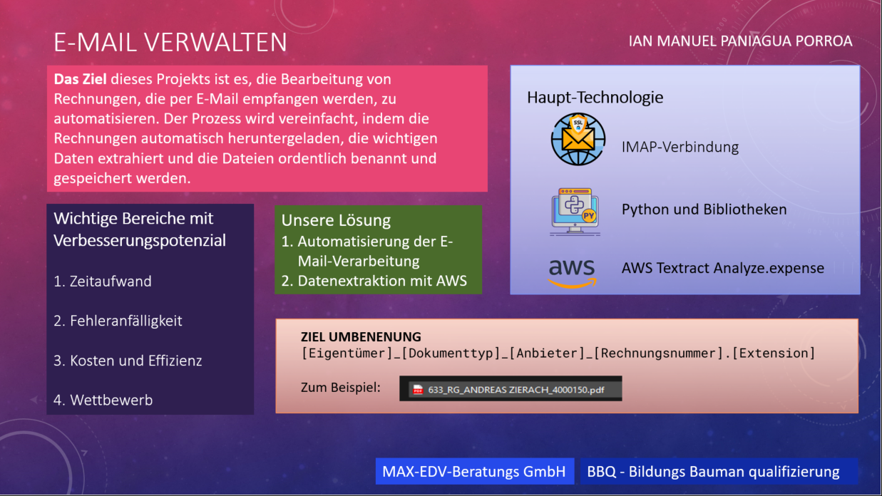 Automatisierte E-Mail-Anhangs Verwaltung IHK PROJEKT - Bild 1