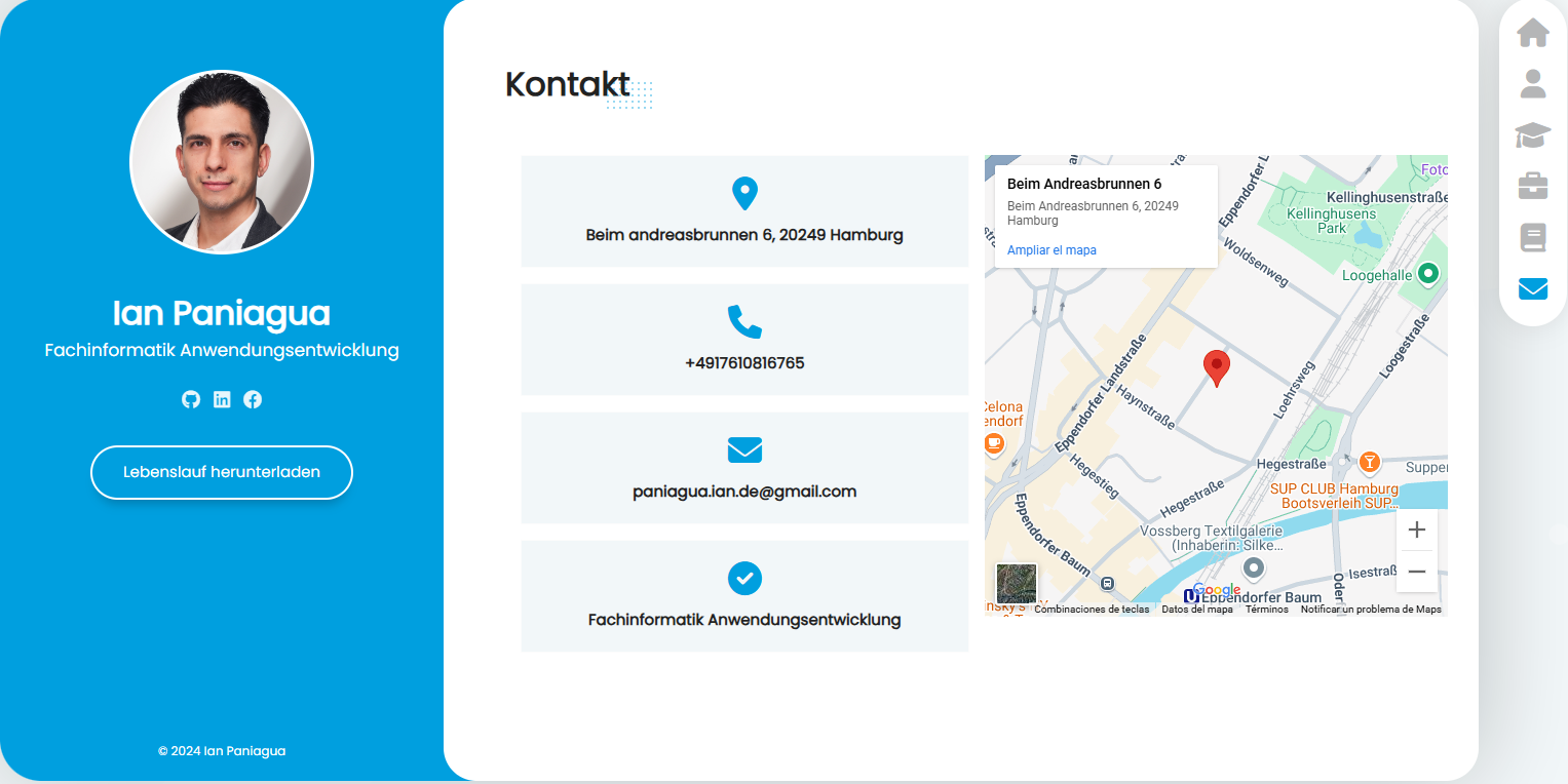 Digitales Profil - HTML/CSS/JavaScript - Bild 3